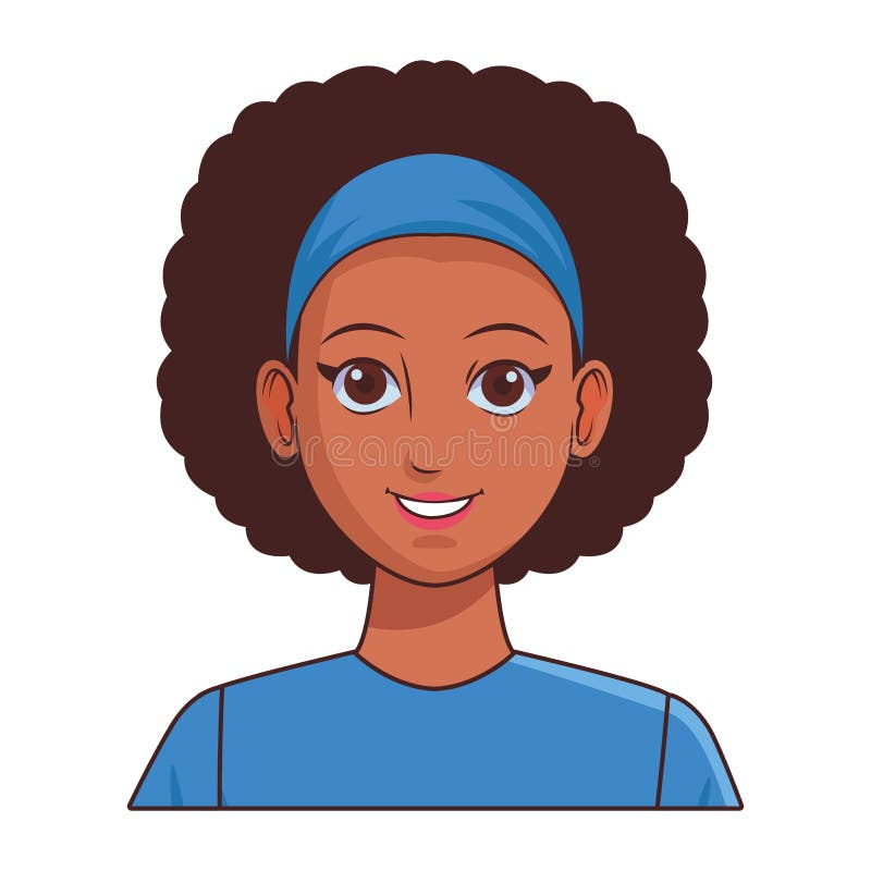 Young Woman Avatar Cartoon Character Profile Picture Stock Vector ...