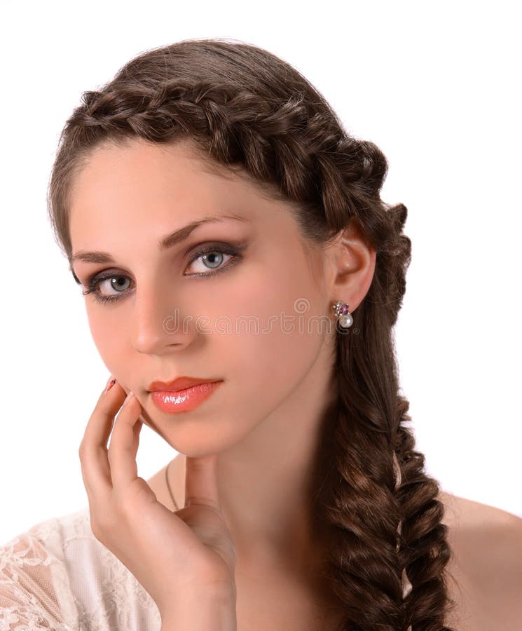 Young Woman with Beautiful Hairstyle Stock Photo Image of hair