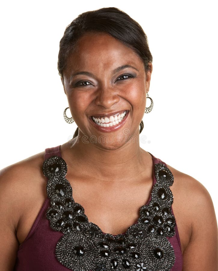 Young Woman with Big Smile stock photo