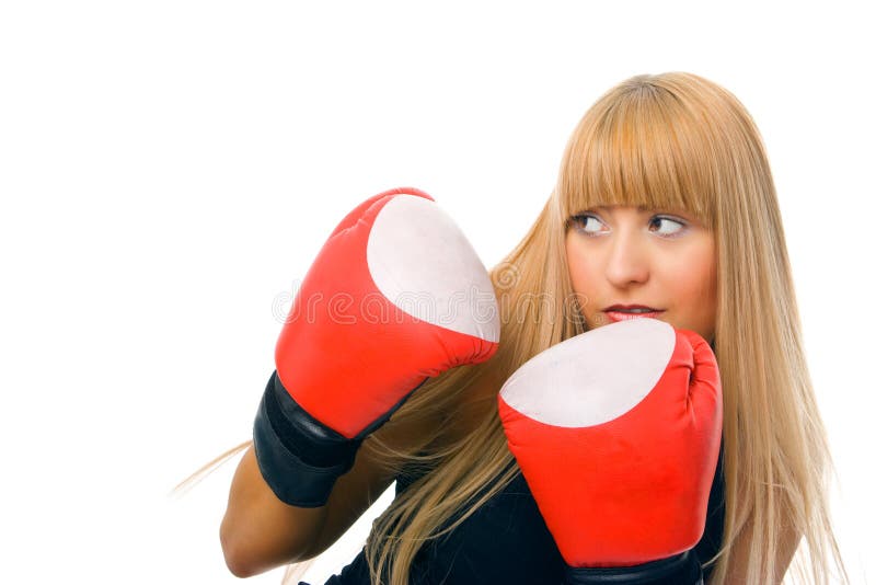 Young woman boxer