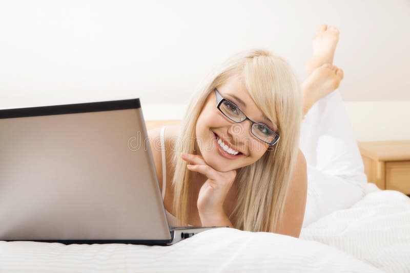 Young woman browsing internet