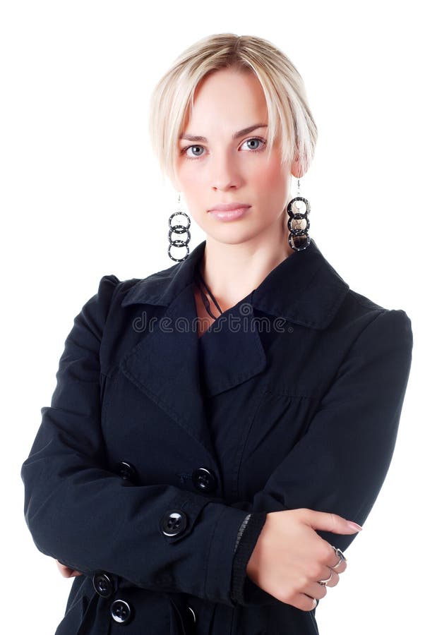 Young woman in business suit