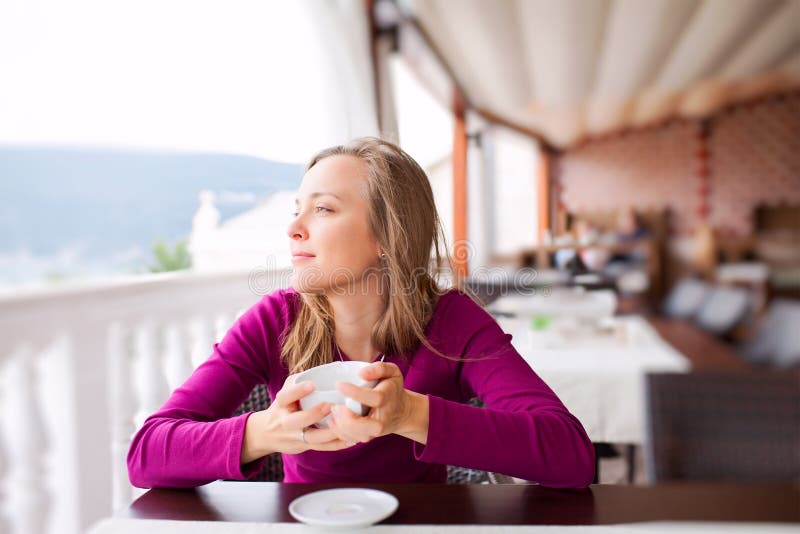 Young Woman at a Cafe