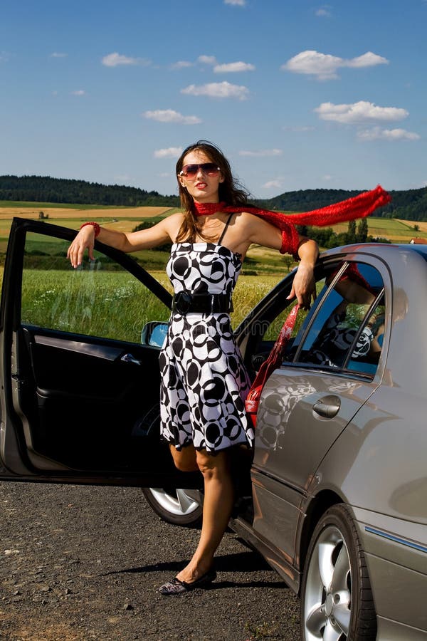 Young woman in the car 5