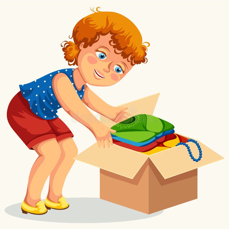 A Smiling Young Woman Opening Cardboard Box With A Box Cutter At