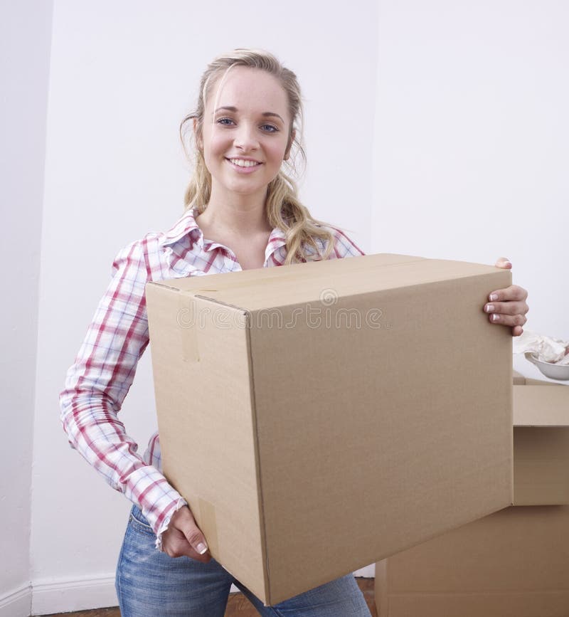 Young Woman Carrying Box Stock Photos Image 11733163