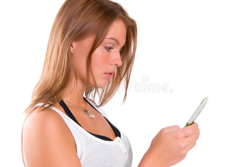 Young woman with cellphone