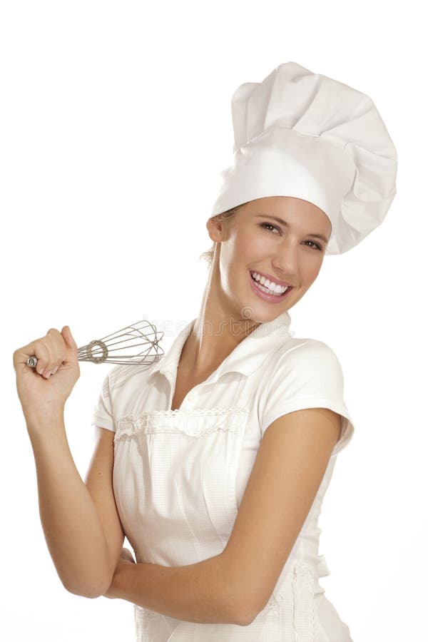 Woman Chef, Cook or Baker Portrait Isolated Stock Photo - Image of ...