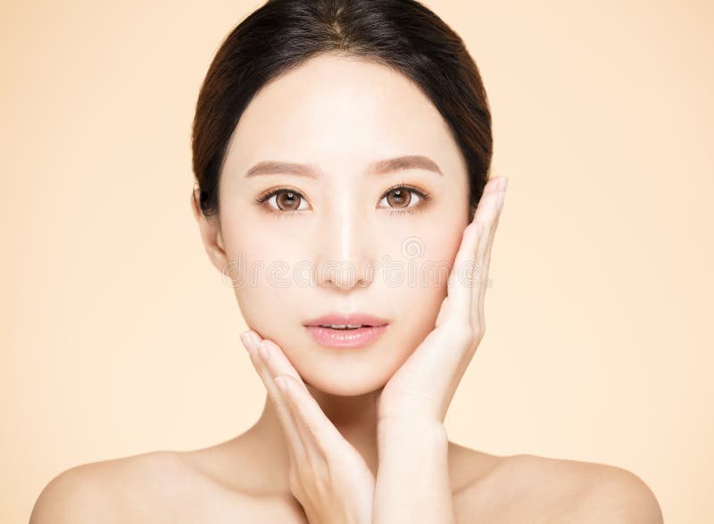 Young woman with clean fresh skin stock photo Young woman with clean fresh skin stock photo