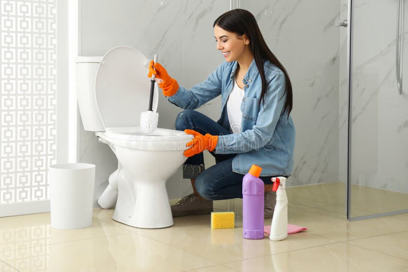 Young Woman Toilet Seat Stock Photos - Download 321 