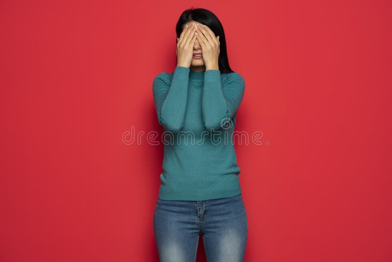 Woman covering her crotch stock image. Image of heels - 68418659