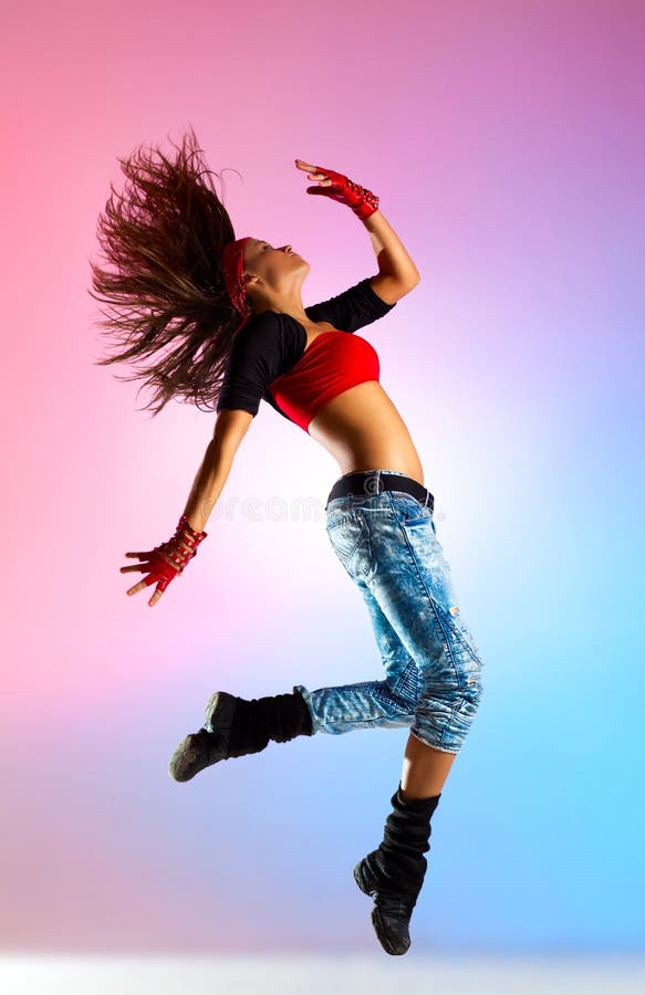 Hip Hop dancer Jumping stock photo. Image of break, adult - 17653822