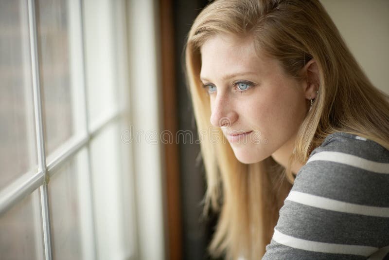 Young woman daydreaming