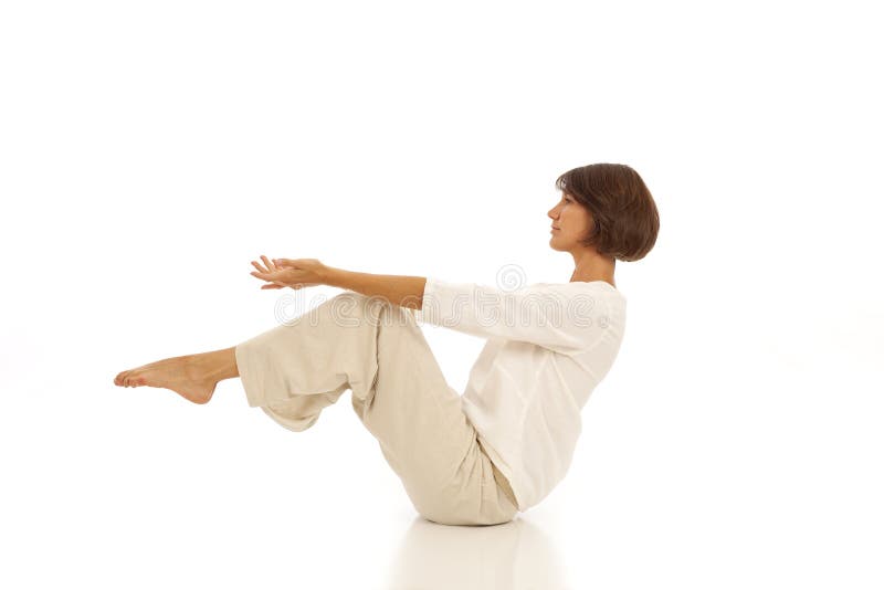 Young woman doing yoga