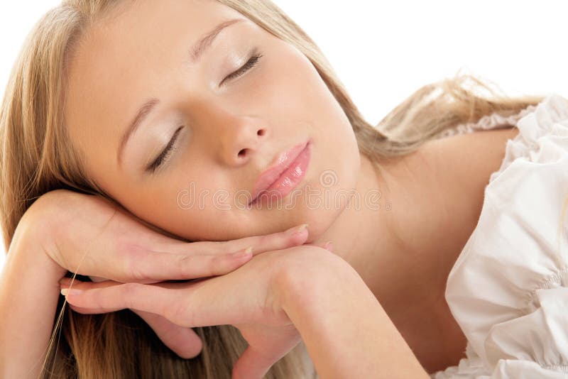 Young woman dreaming