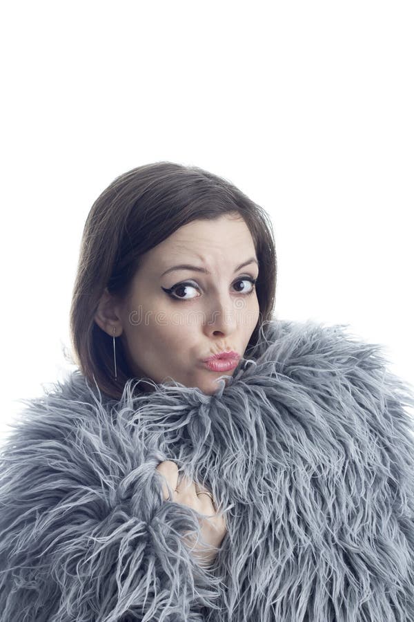 A young woman dressed in fur royalty free stock images A young woman dressed in fur royalty free stock images