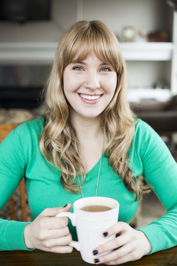 Young Woman Drinking Tea