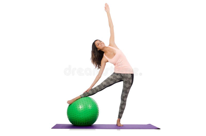 Young woman exercising