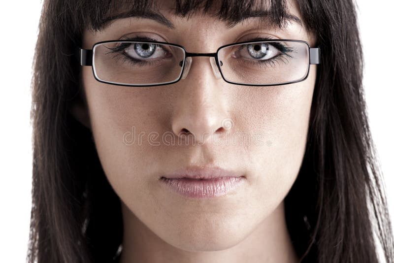 Young woman with glasses