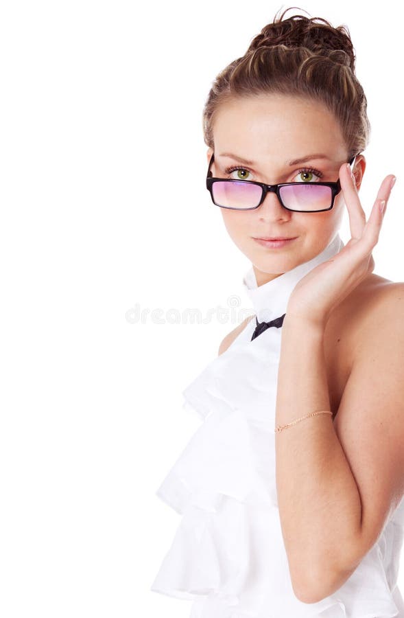 Young woman in glasses | Isolated