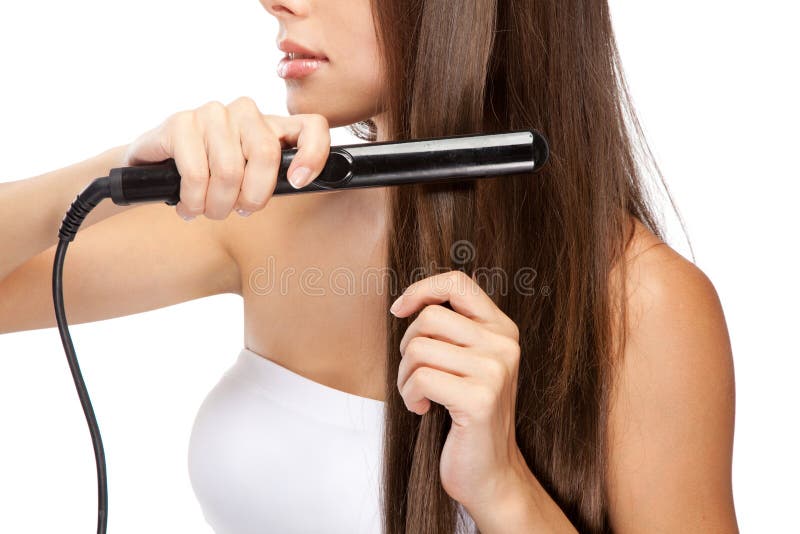 Young Woman with a Hair Straightener Stock Image - Image of clean, body: 32813565 Young Woman with a Hair Straightener Stock Image - Image of clean, body: 32813565