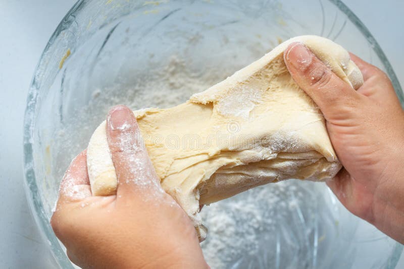 Woman hands kneading stock photo. Image of kneading 174357192