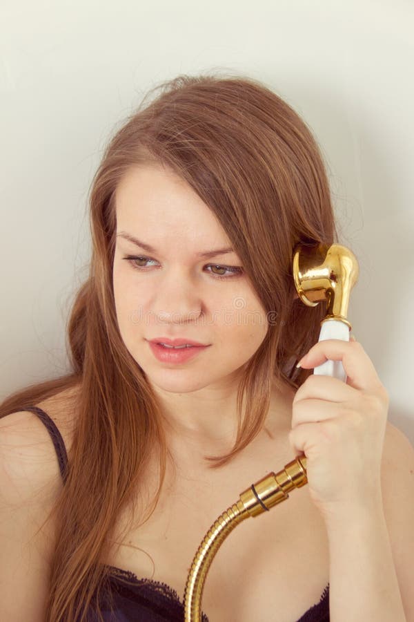 Young Woman Having Fun In Shower Stock Image Image Of Care Fresh 38931391 