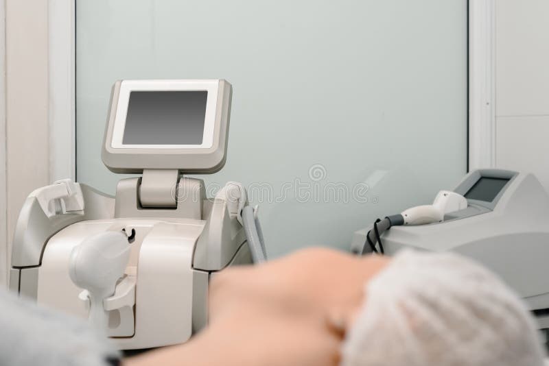 Laser beauty procedure royalty free stock images