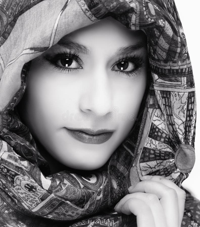 Young Woman with Head Scarf Stock Photo Image of arabic, head 31419742