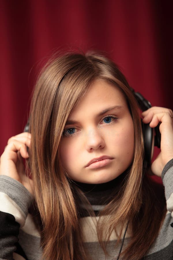 Young woman with headphones