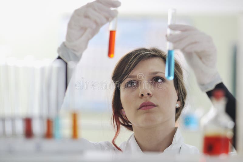 Young woman in lab