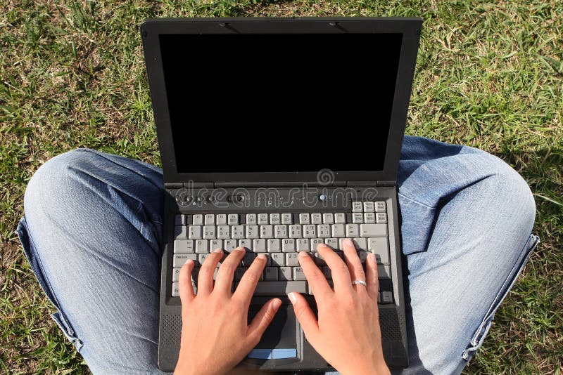 Young woman with laptop