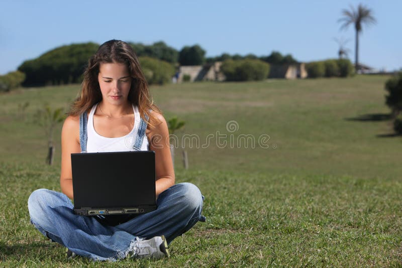 Young woman with laptop