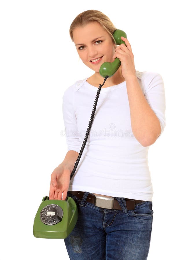 Young woman making a phone call