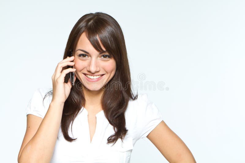 Young woman with mobilephone