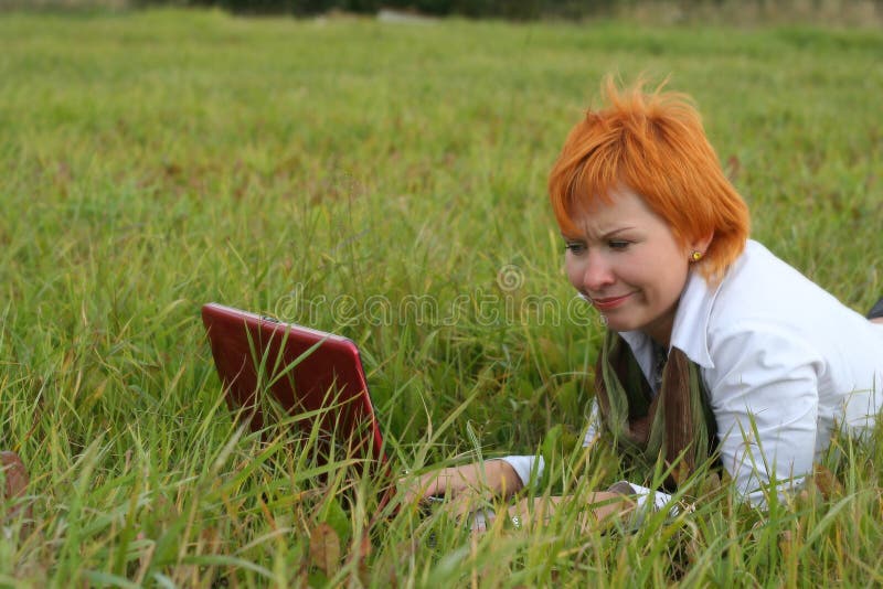 Young woman with notebook