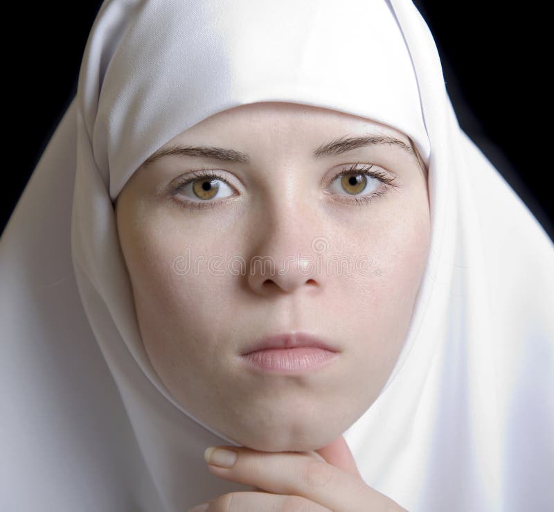 Young woman nun portrait