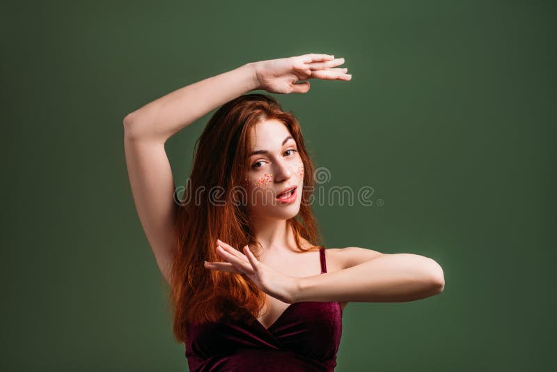Young woman portrait youth beauty frame gesture stock images Young woman portrait youth beauty frame gesture stock images