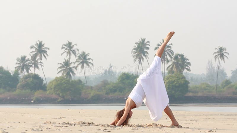 Young woman practicing yoga