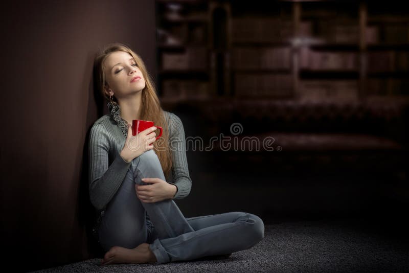 Girl relaxing at home stock images Girl relaxing at home stock images