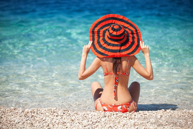 Young woman rest on the beach