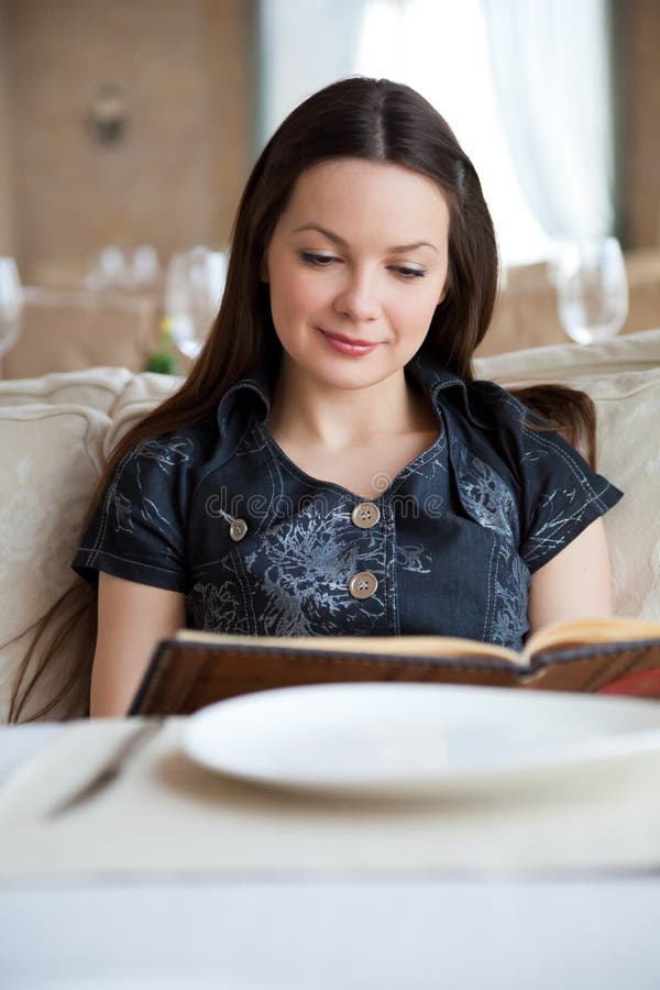 Young woman in restaurant