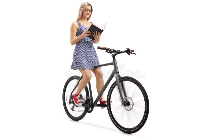 Young man riding bicycle and old woman driving modern scooter clipart