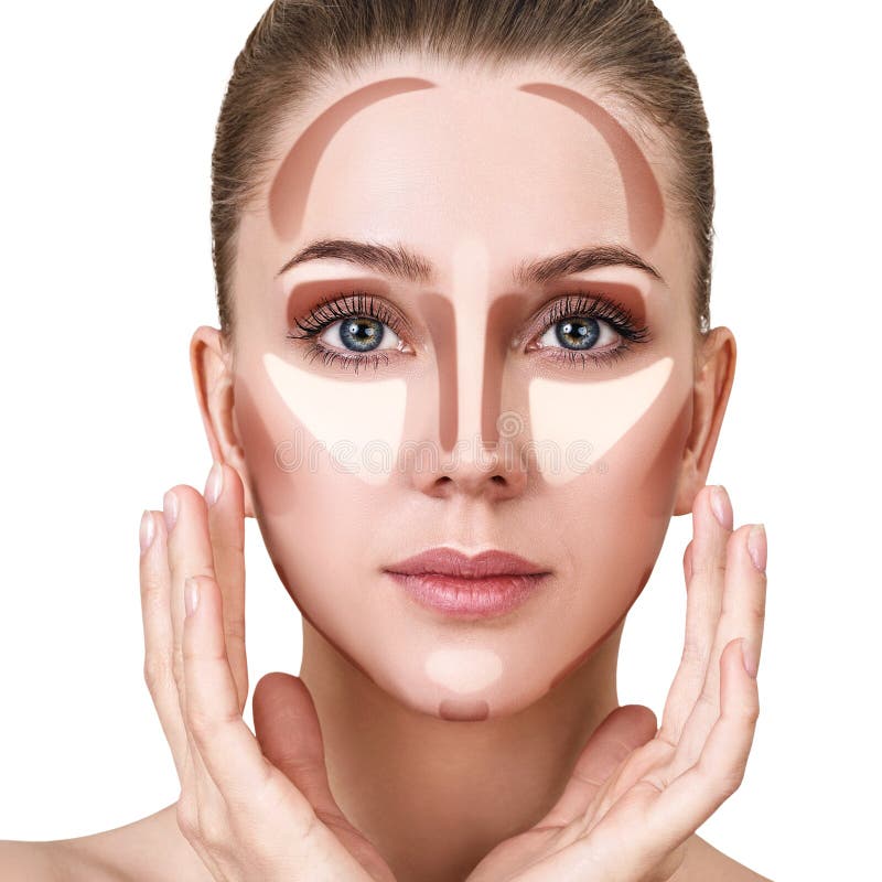 434 Woman Face Contour Highlight Makeup Stock Photos Free & Royalty