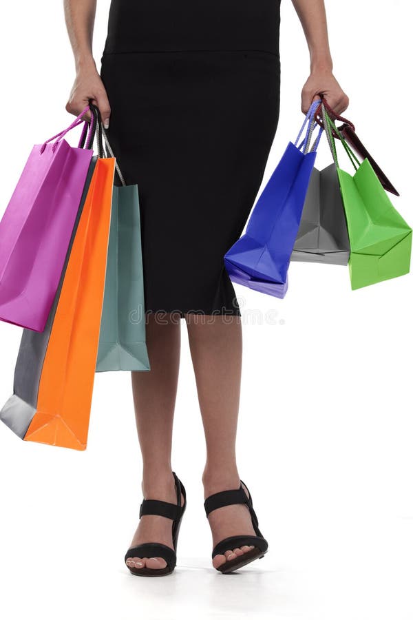 Young woman with shopping bags