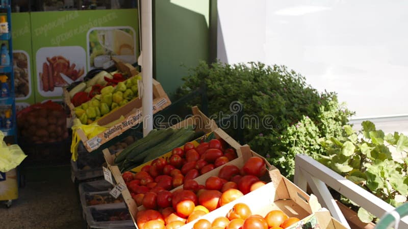 Young woman shopping for fresh vegetables