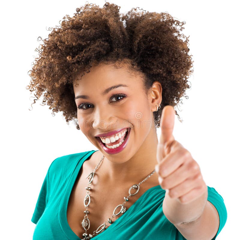 Young Woman Showing Thumb Up royalty free stock photo