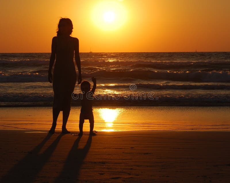 Young woman with small child