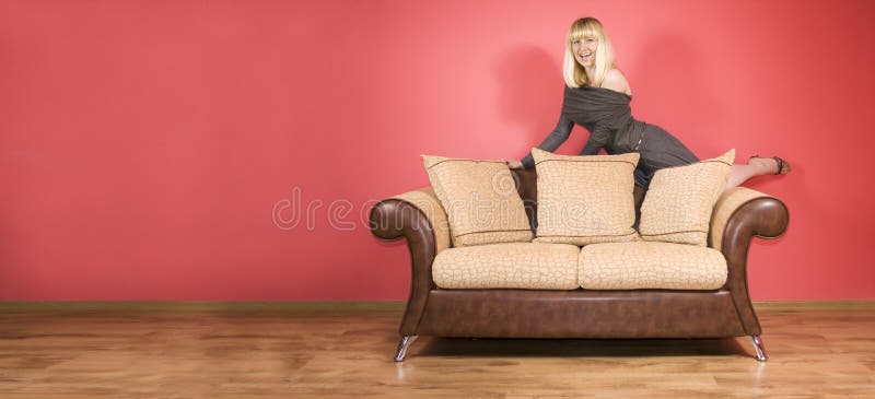 Young Woman on a sofa