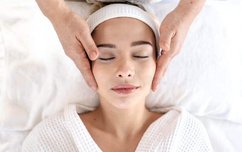 Woman Relaxes in the Spa Body Massage Treatment Stock Photo Image of